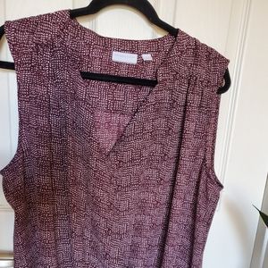 Sleeveless wrap style blouse